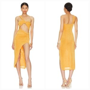 Superdown Daria Cut Out Dress in Tangerine